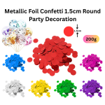 Metallic Foil Confetti 1.5cm Round