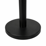 Stainless Steel Black Queue Barrier Post with Red Belt 2m - Image 4