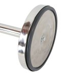 Stainless Steel Queue Barrier Post with Black Belt 2m - Image 5