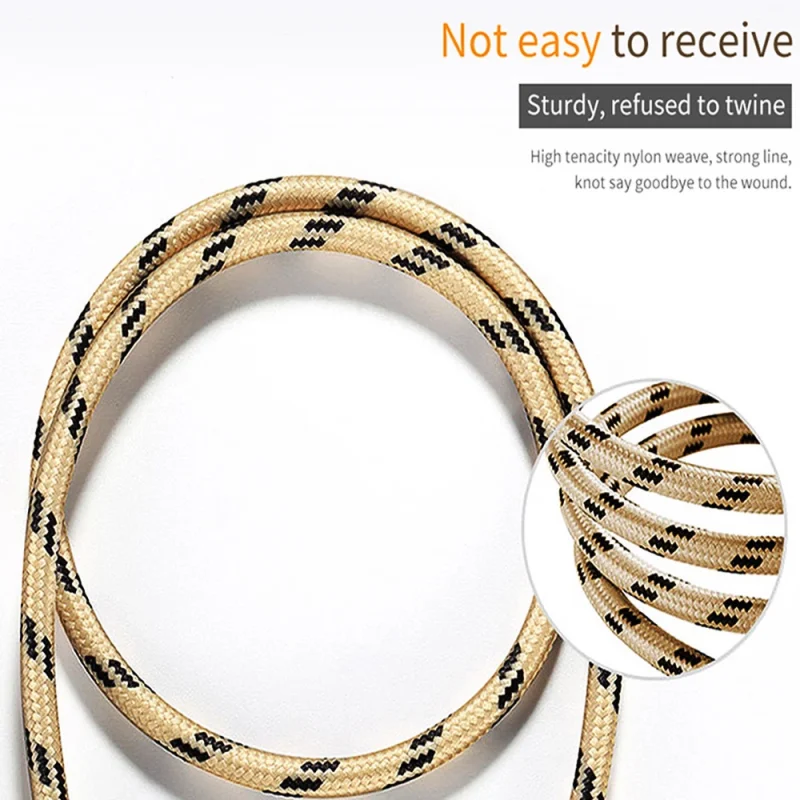 USB-A to Lightning Charging Data Transfer Cable Durable Nylon Braided
