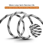 USB-A to Lightning Charging Data Transfer Cable Durable Nylon Braided