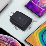 25W Super Fast Wall Charger + 2M Type-C Cable dimensions