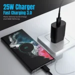25W Super Fast Wall Charger + 2M Type-C Cable fast charging