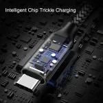 Braided Fast Charging USB-A to USB-C Cable Data Cord for Android Phones intellegent chip