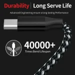 Braided USB Type C Charger Cable Charging Data Cord for Samsung Google durable