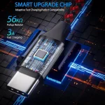 Braided USB Type C Charger Cable Charging Data Cord for Samsung Google smart chip