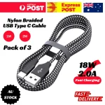 Braided USB Type C Charger Cable Charging Data Cord for Samsung Google xtradeals