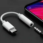 USB-C to 3.5mm headphone jack adapter for wired earphones