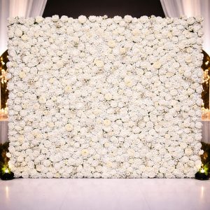 Floral Wall Background White Luxiry Roses
